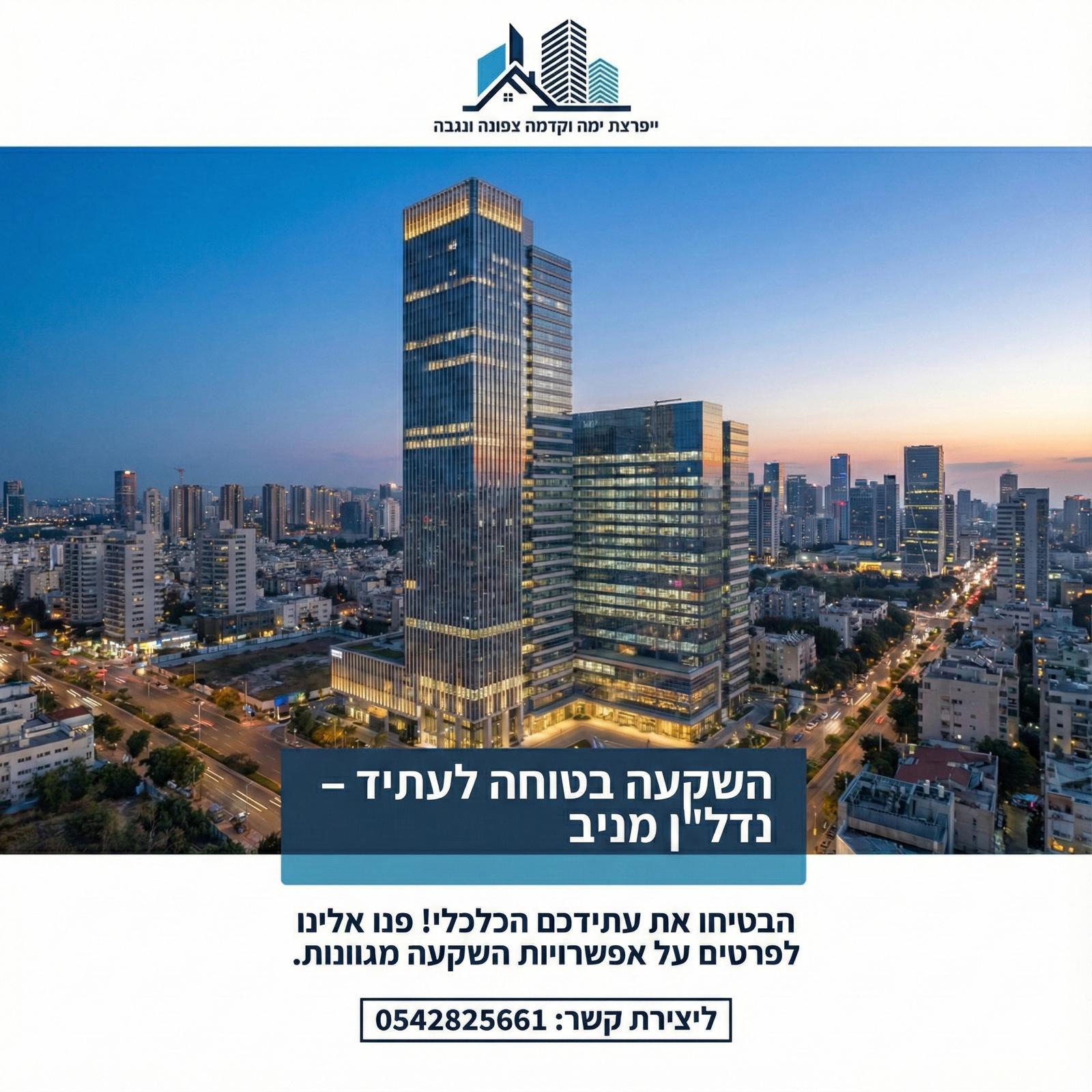 נוף עירוני של תל אביב עם מגדלי משרדים